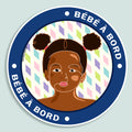 Autocollant "Bébé à bord Céleste" de Prodigi avec motif bleu ciel pour voiture, affiché sur une fenêtre.