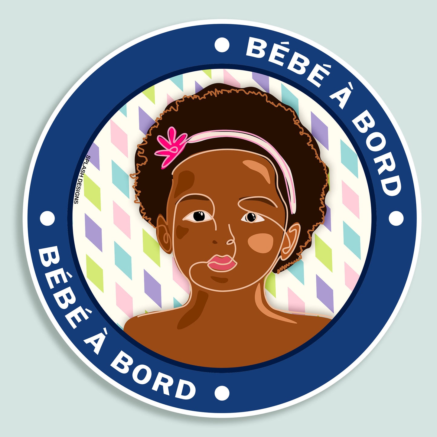 Autocollant "Bébé à bord Jade" de Prodigi, sticker bleu avec motif de bébé, à coller sur voiture ou surface visible