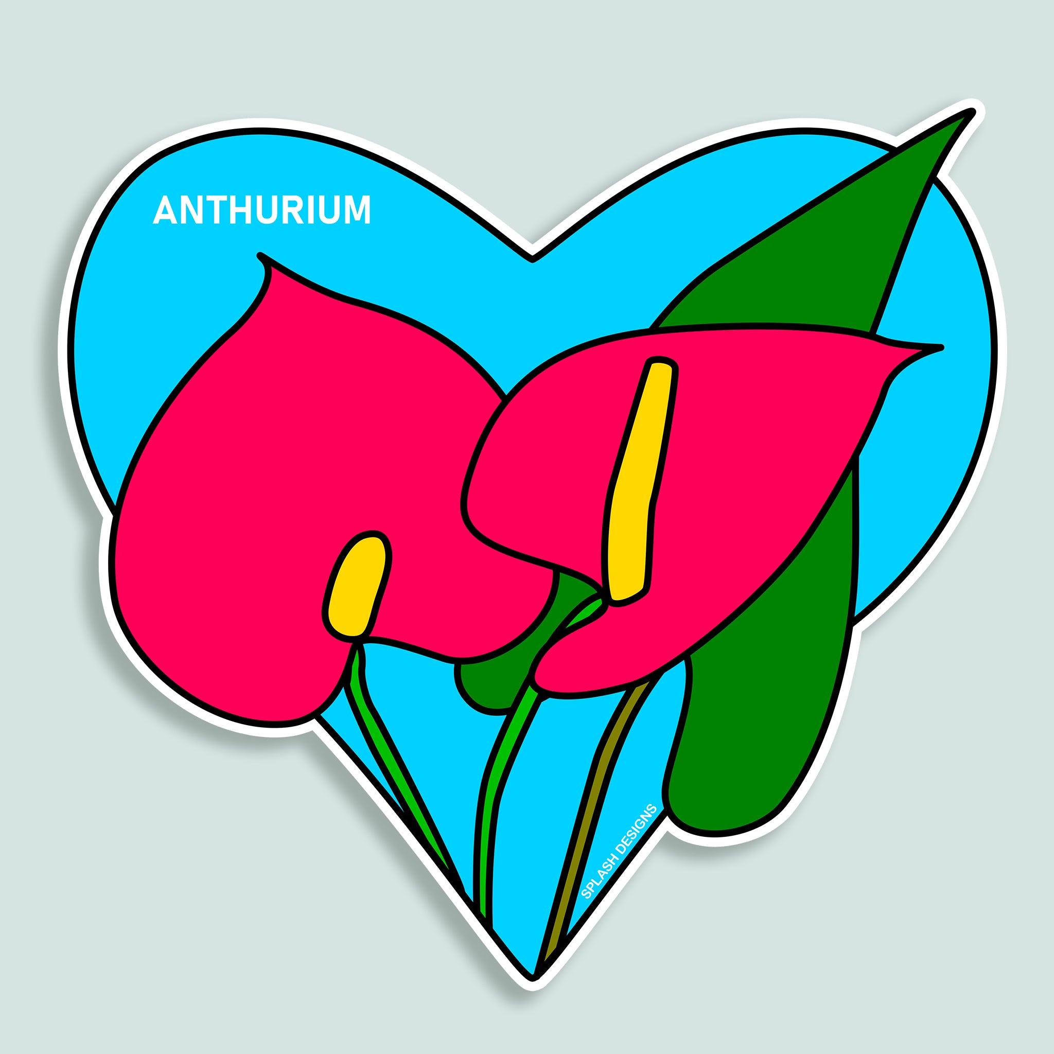 Sticker "Anthurium" - Splash Designs