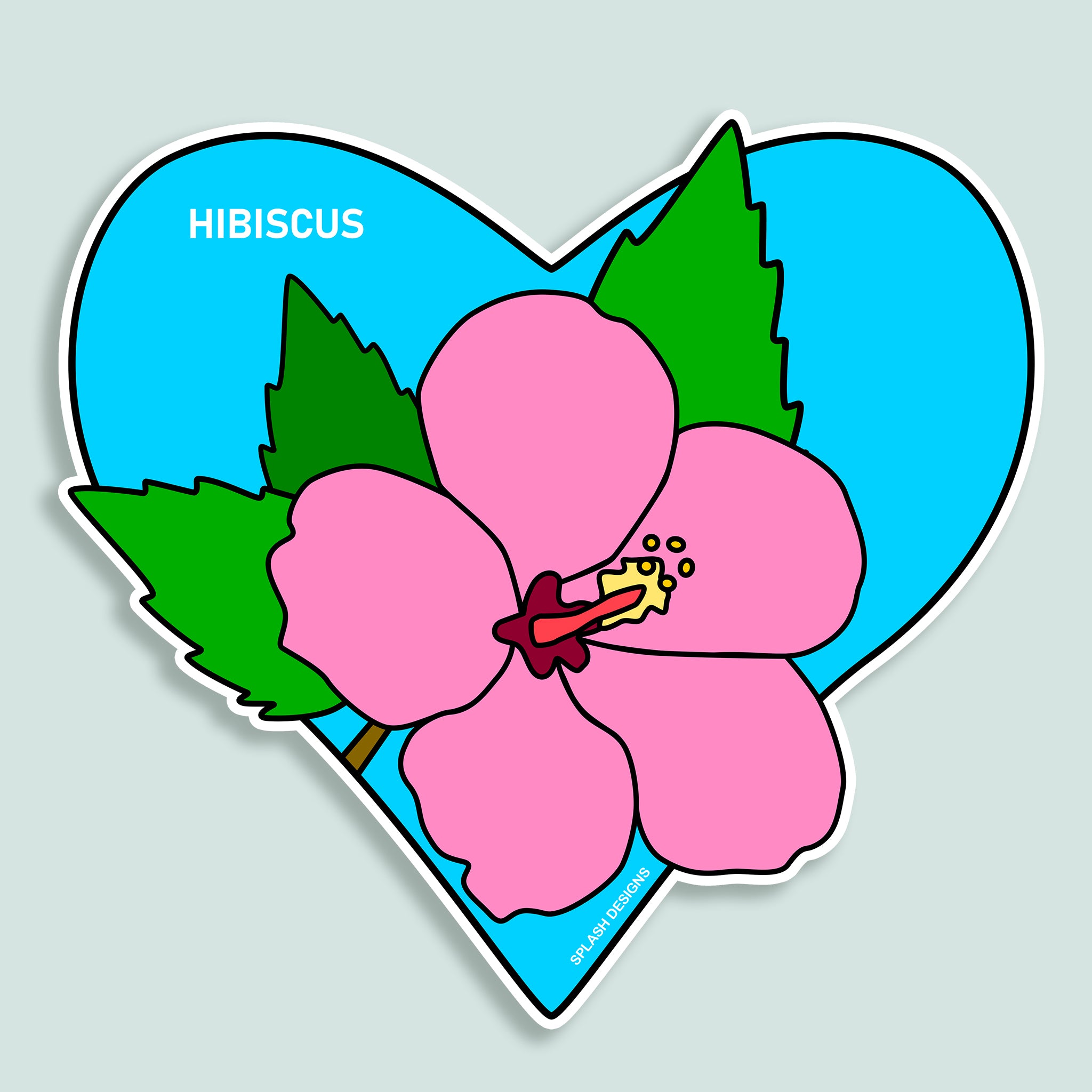 Sticker "Hibiscus" - Splash Designs
