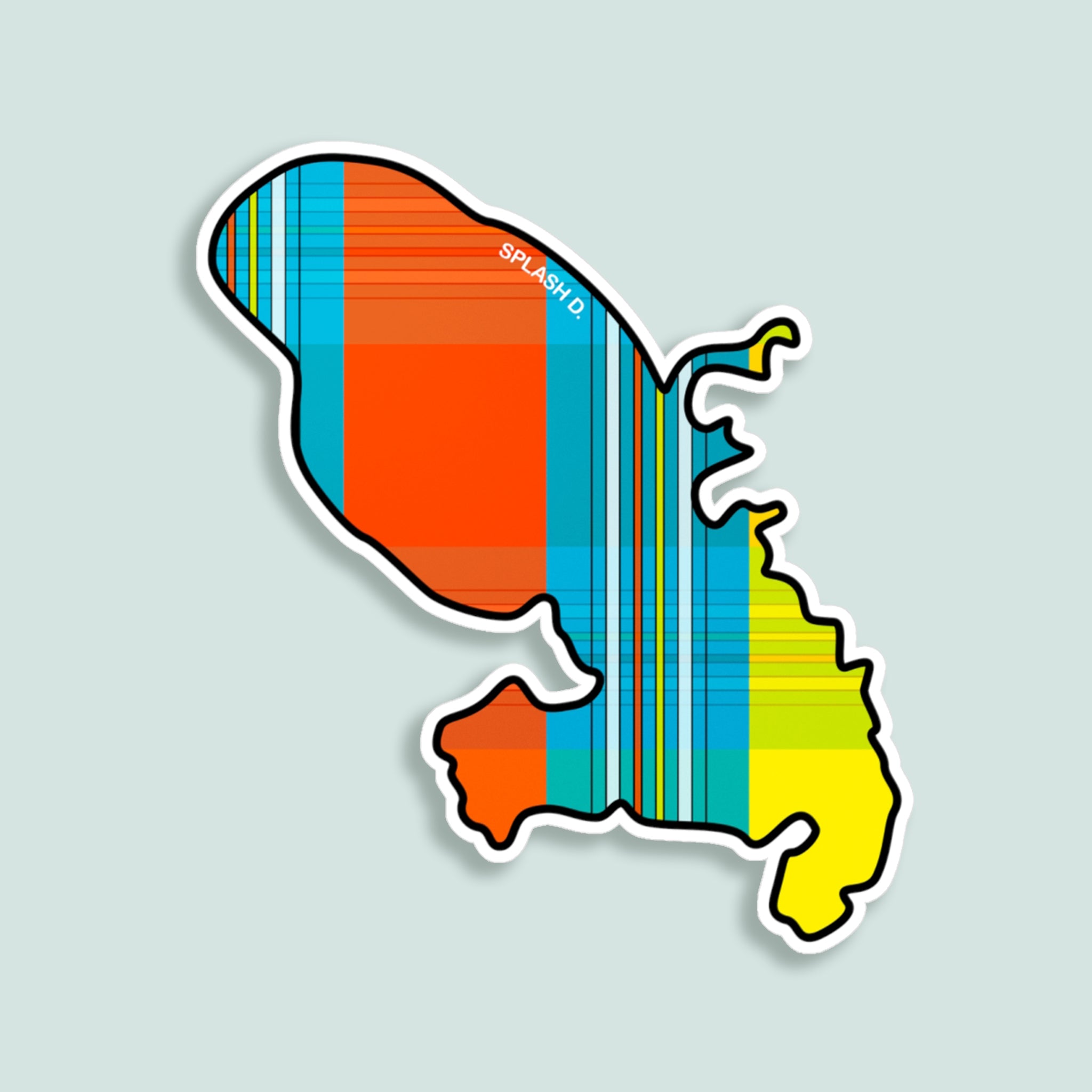 Sticker île de la Martinique - madras "Soleil couchant"