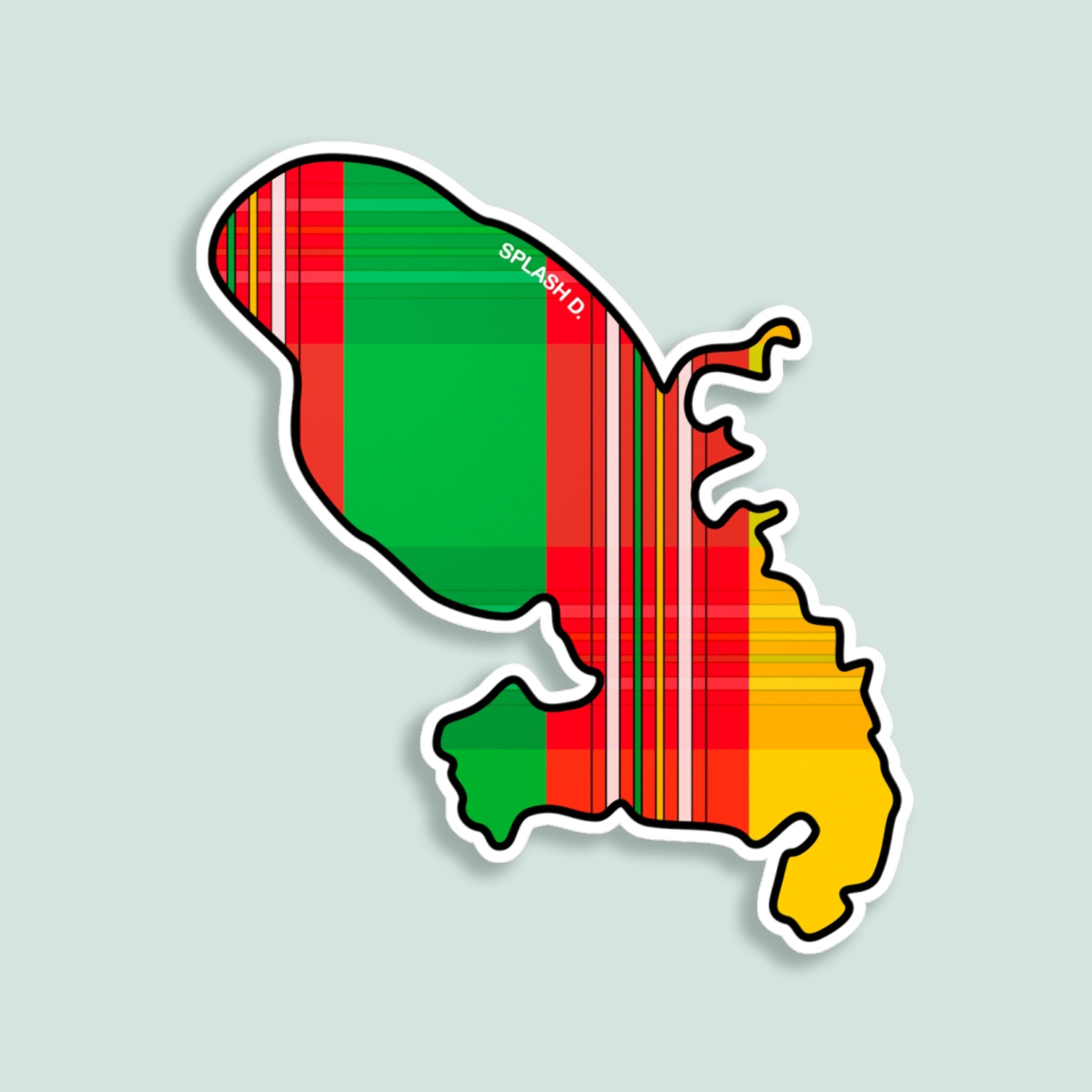 Sticker Île de la Martinique - madras traditionnel