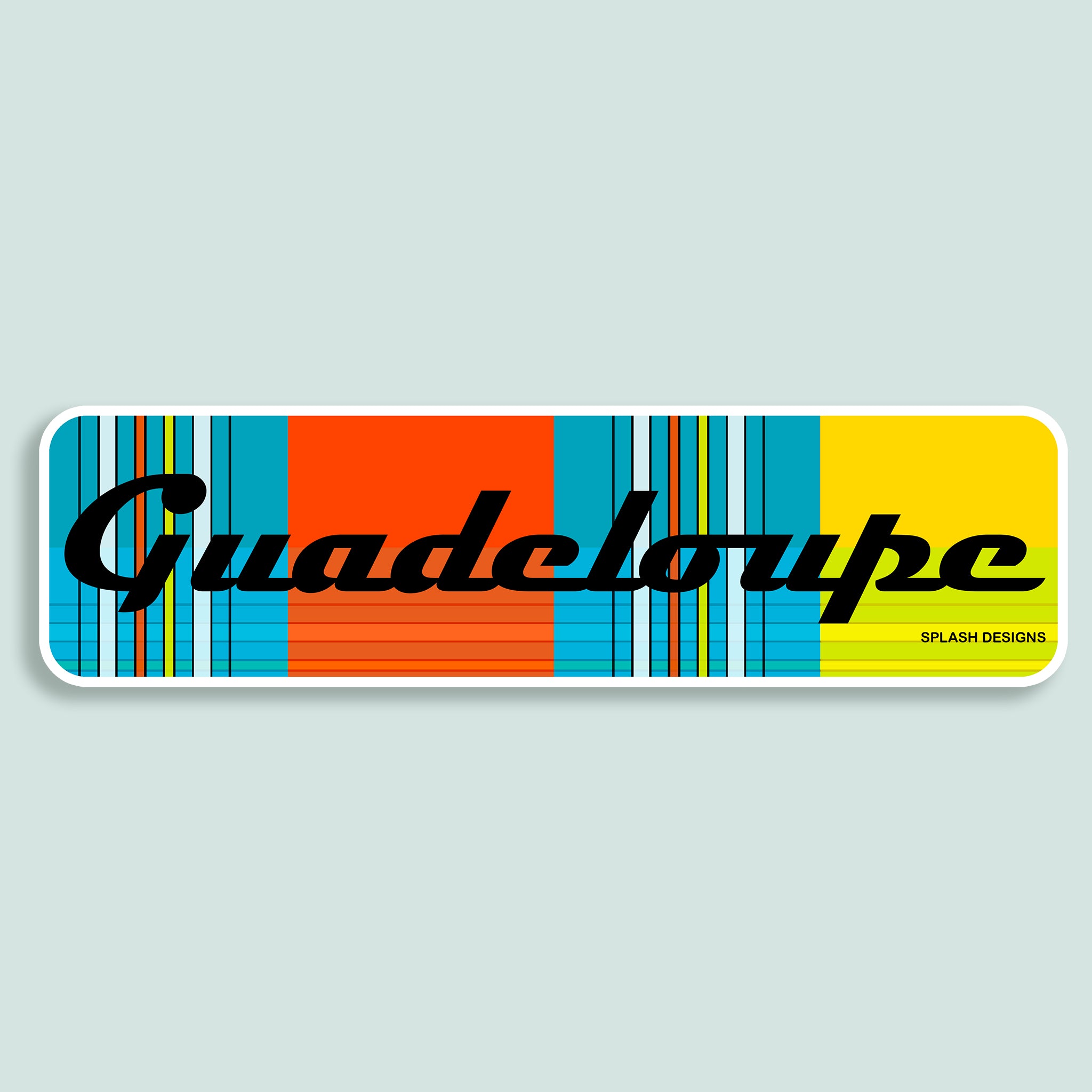 Sticker "Guadeloupe" - madras "Soleil couchant" - Splash Designs