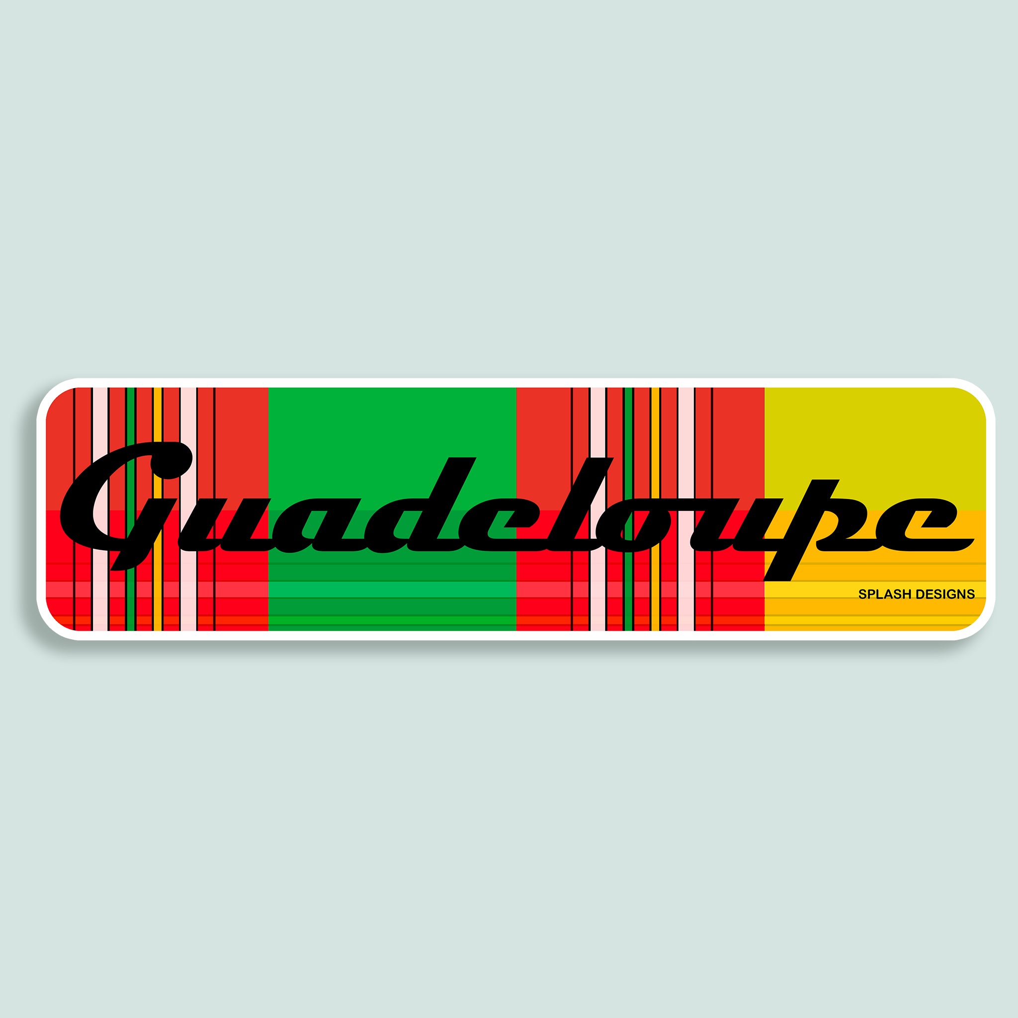 Sticker "Guadeloupe" - madras traditionnel - Splash Designs