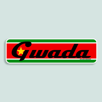 Sticker "Gwada" - drapeau régional - Splash Designs