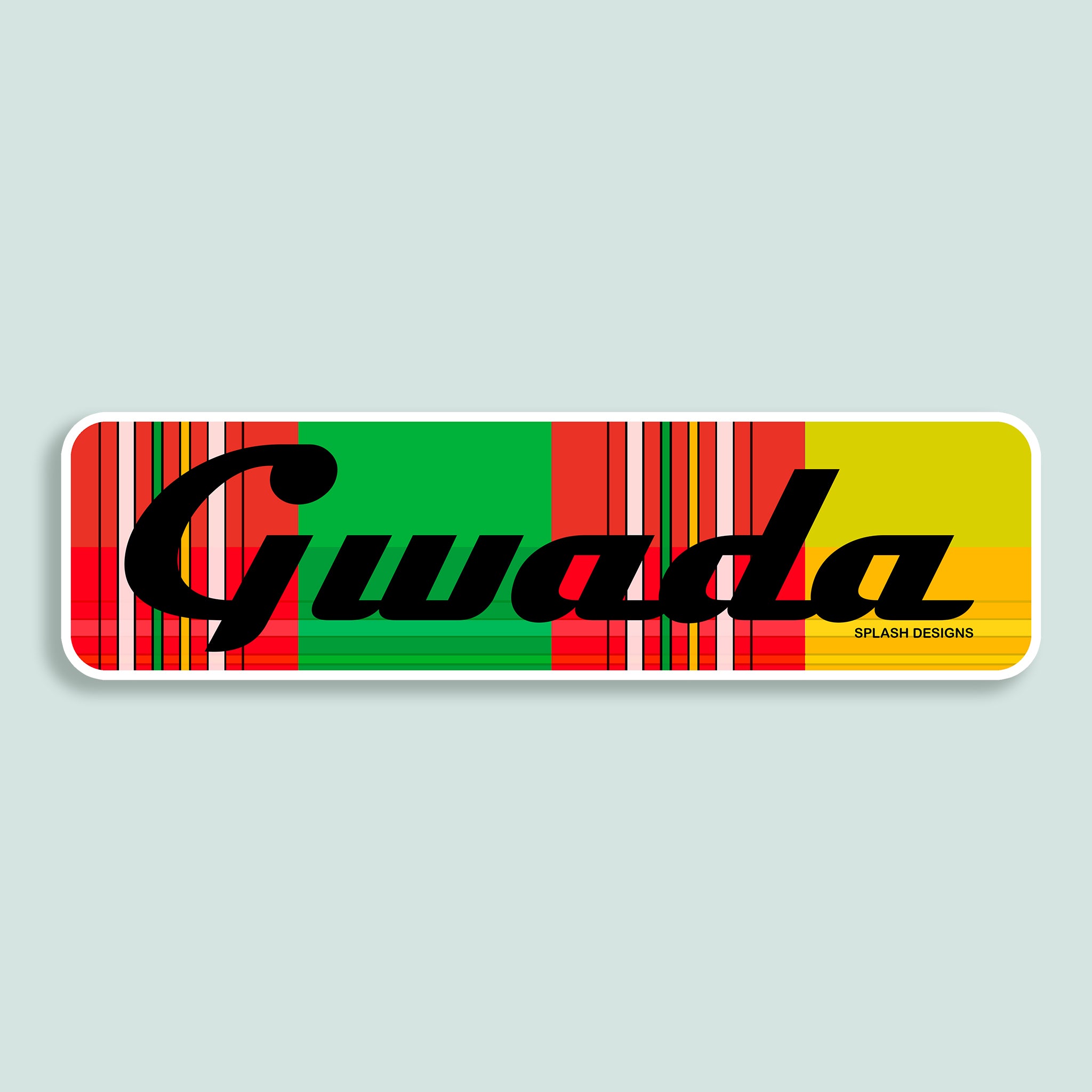 Sticker "Gwada" - madras traditionnel - Splash Designs