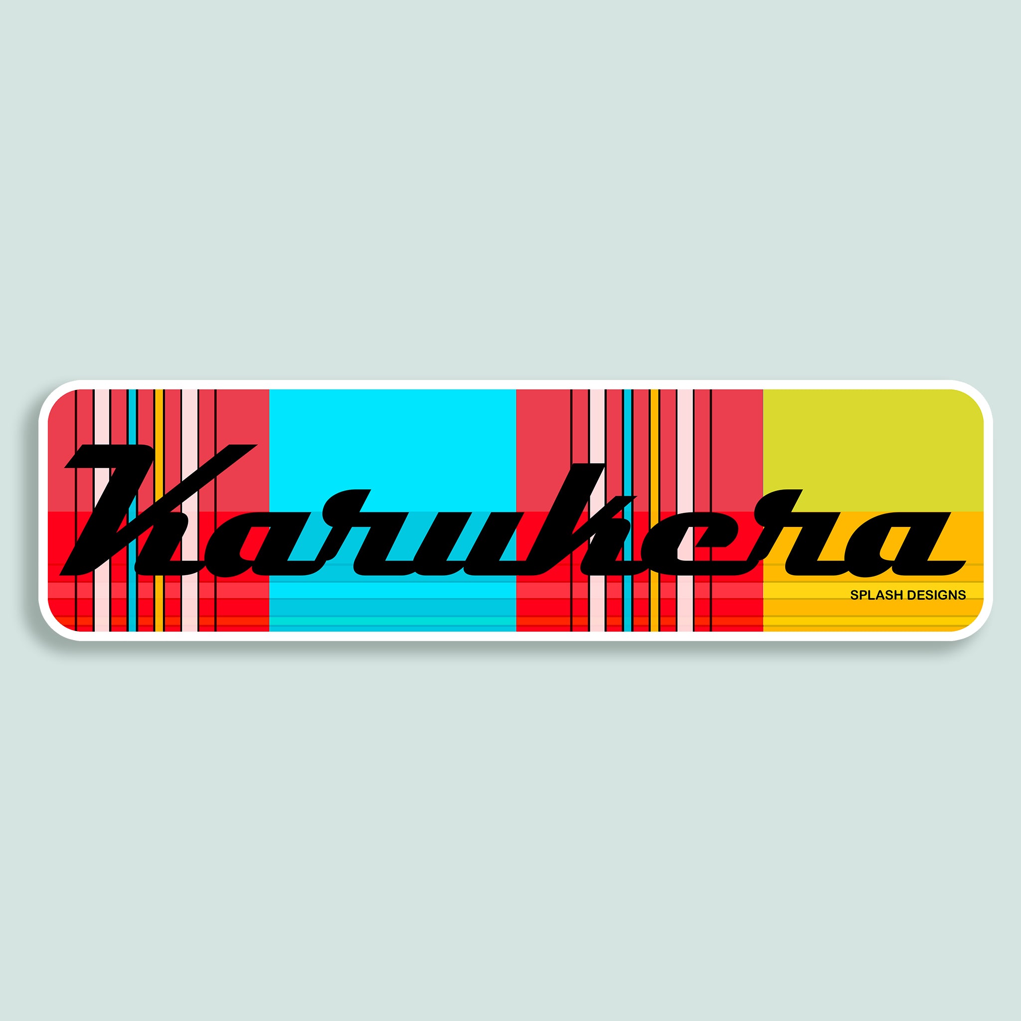 Sticker "Karukera" - madras "Plage des Caraïbes" - Splash Designs