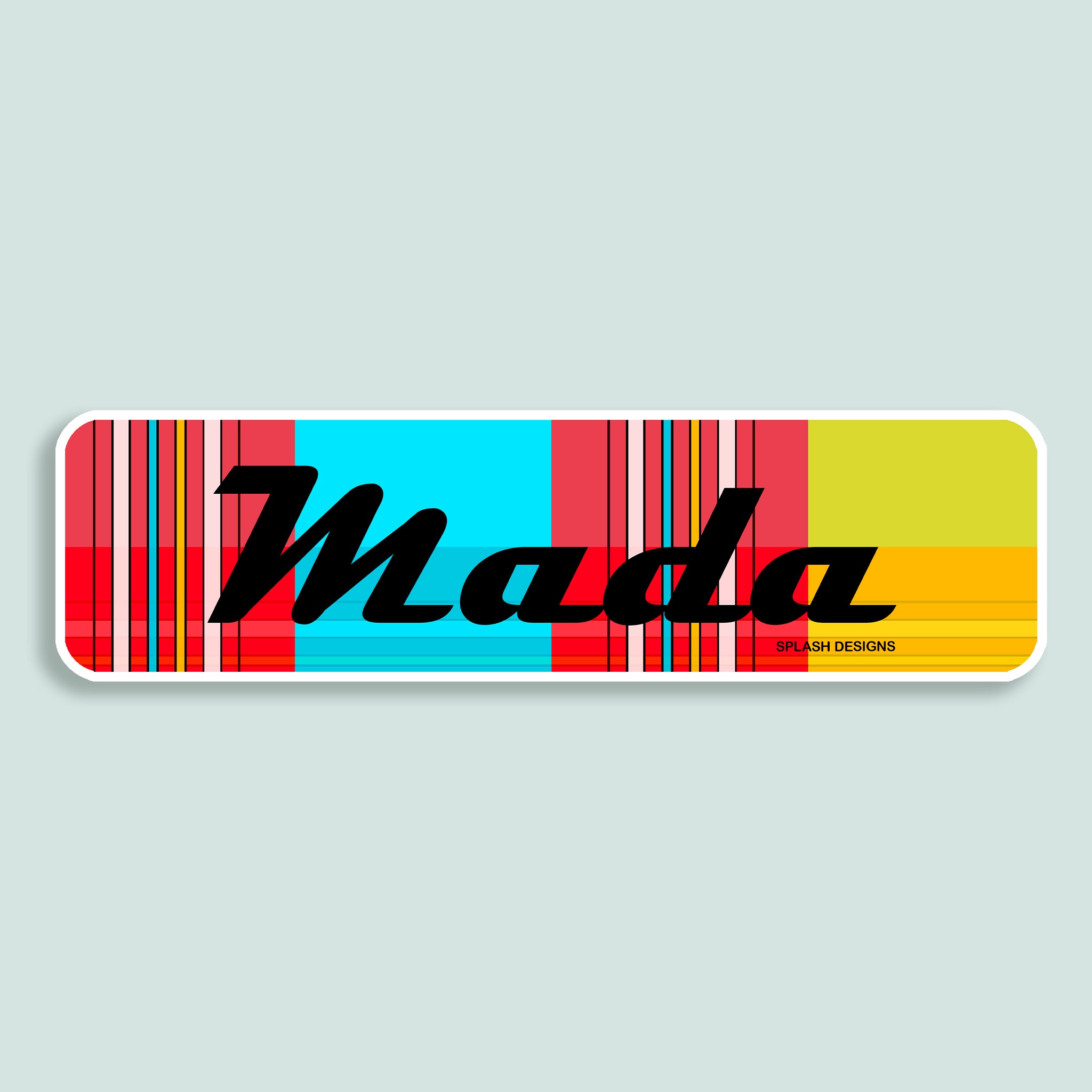 Sticker "Mada" - madras "Plage des Caraïbes" - Splash Designs