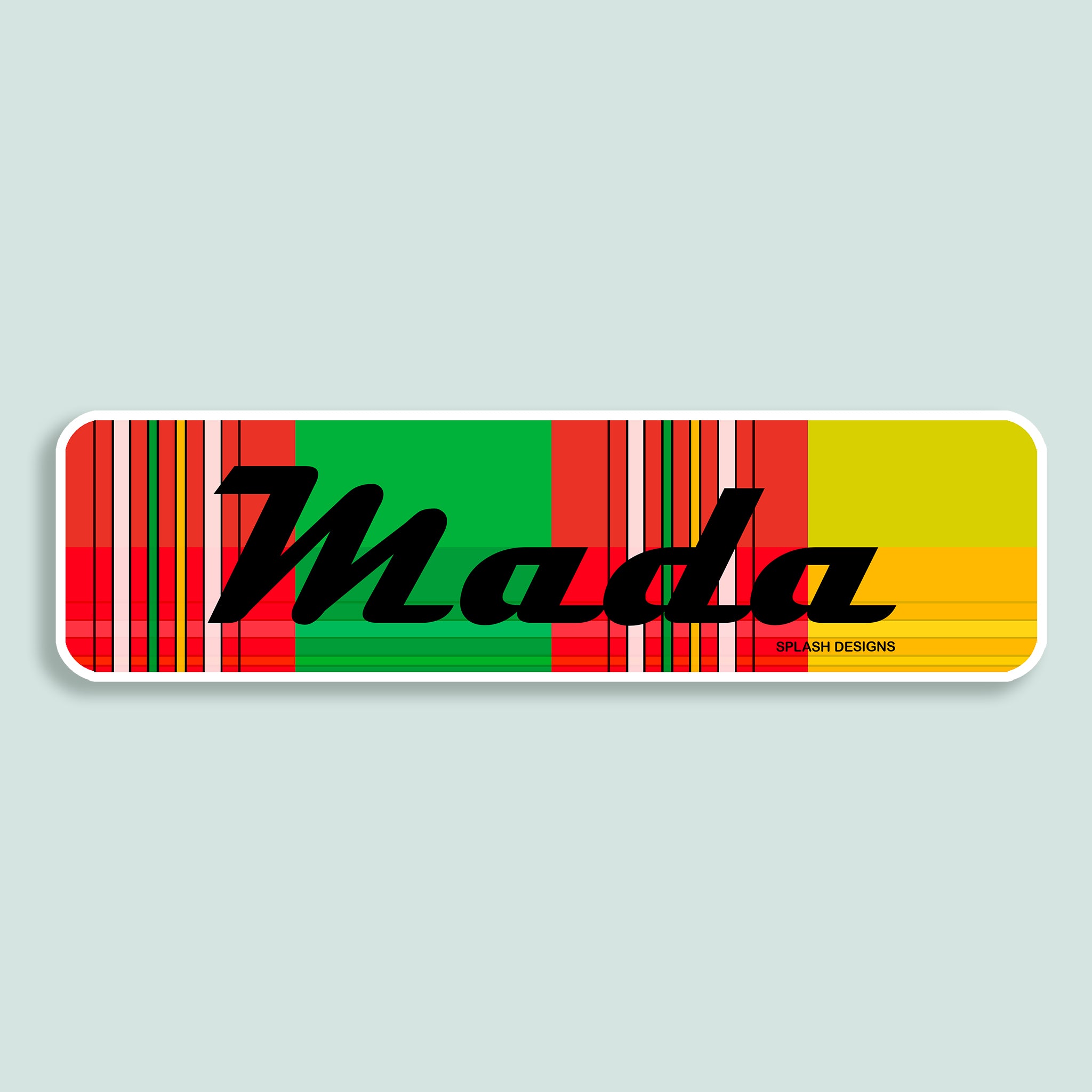 Sticker "Mada" - madras traditionnel - Splash Designs