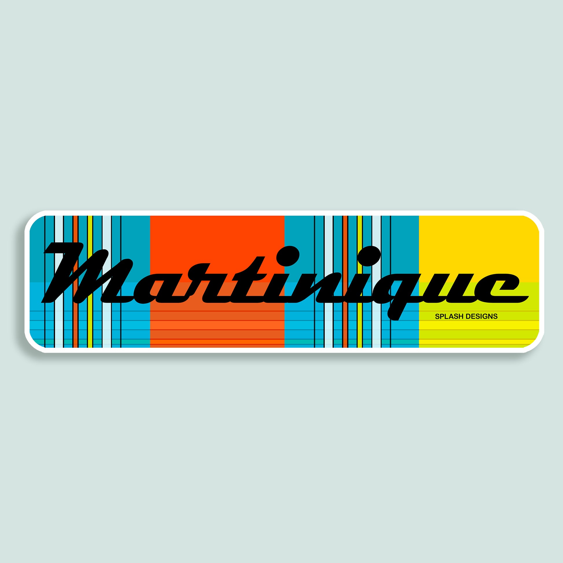 Sticker "Martinique" - madras "Soleil couchant" - Splash Designs