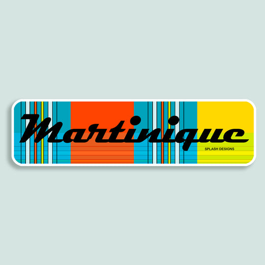 Sticker "Martinique" - madras "Soleil couchant" - Splash Designs