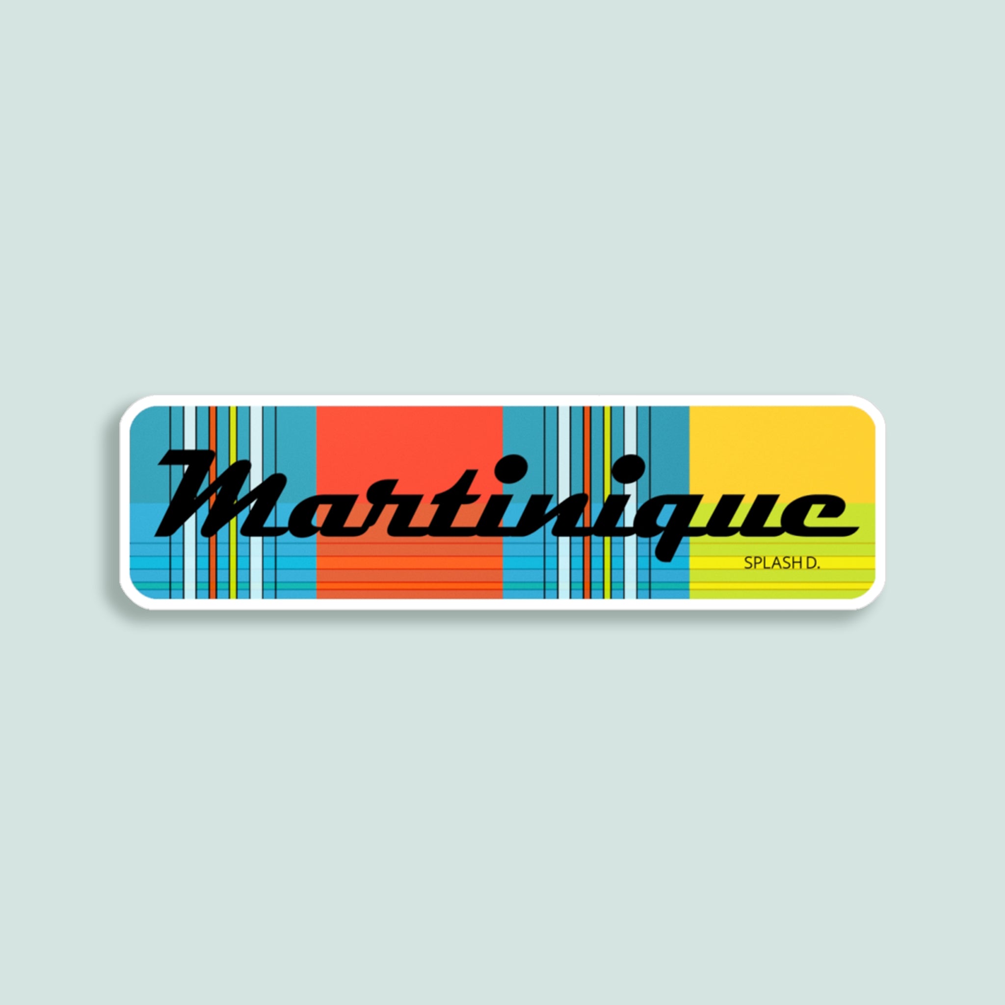 Sticker "Martinique" - madras "Soleil couchant"