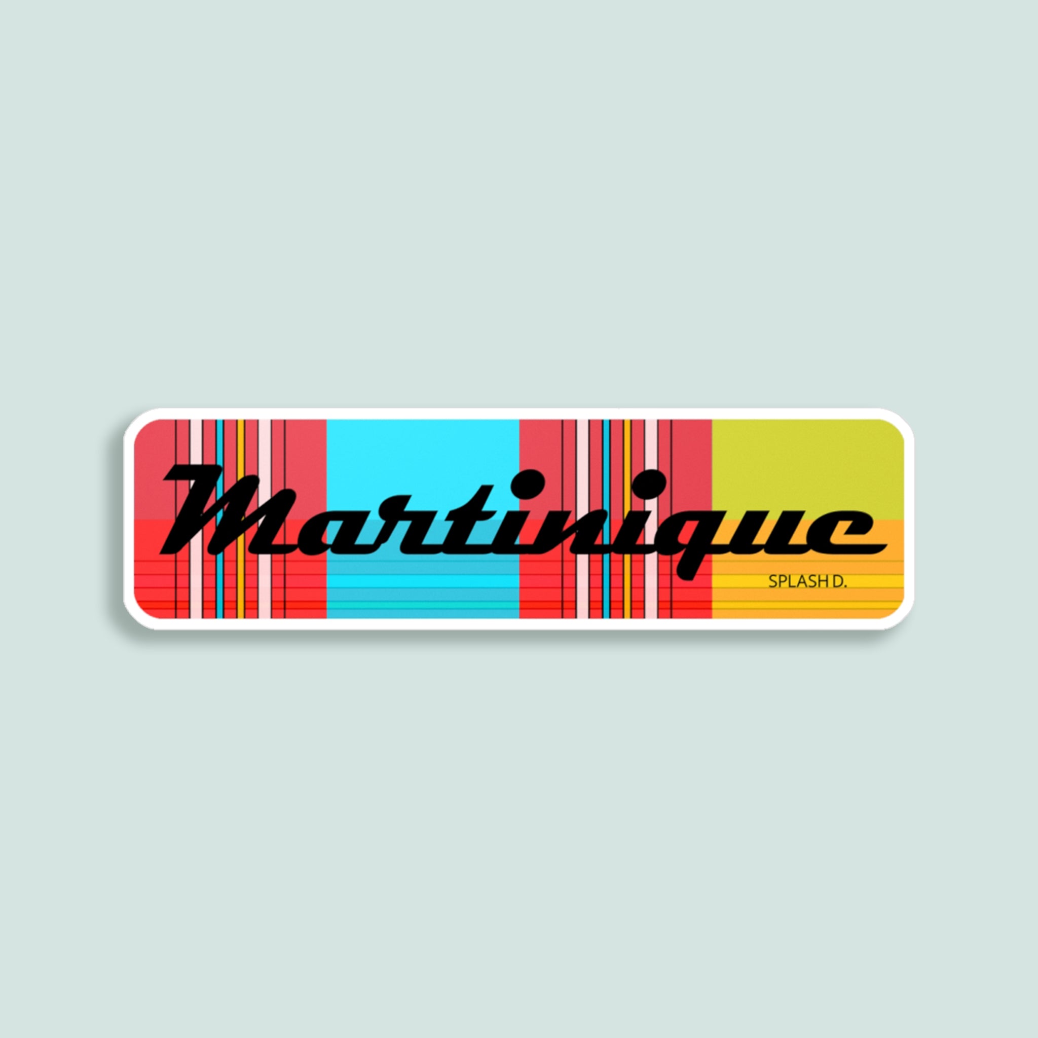 Sticker "Martinique" - madras "Plage des Caraïbes"