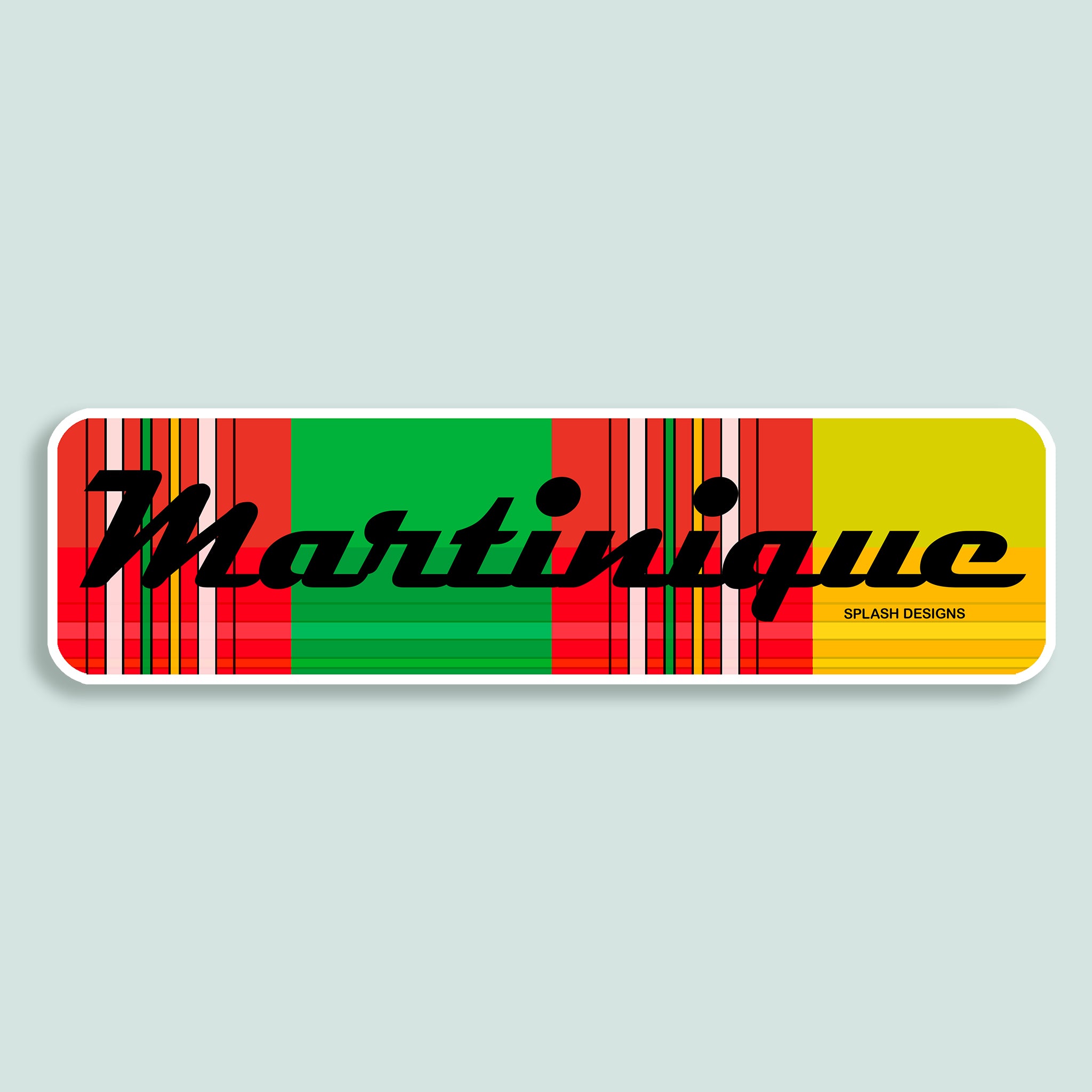 Sticker "Martinique" - madras traditionnel - Splash Designs